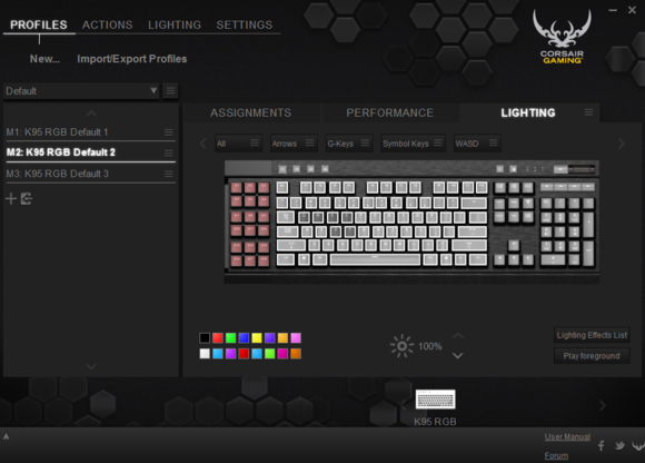 Corsair K70/K95 Software