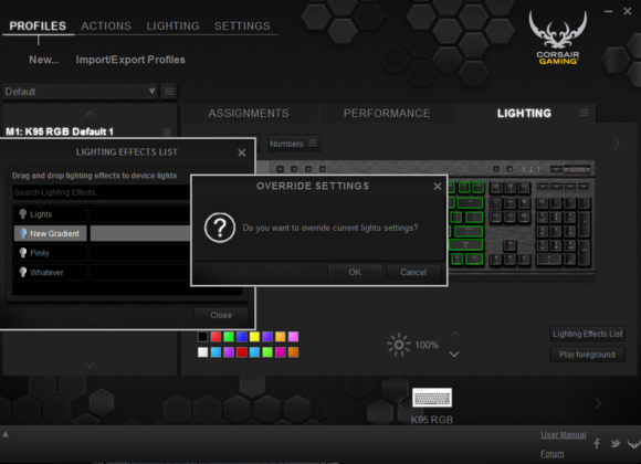 Corsair K70/K95 Software