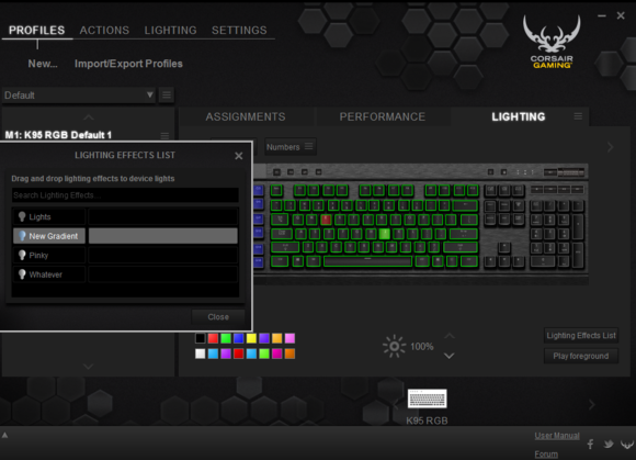 Corsair K70/K95 Software