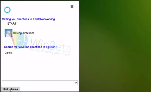 cortana windows 10 early build