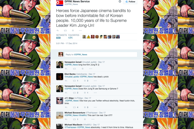 DPRK parody account on Twitter