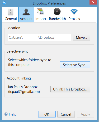 Free up space on your hard drive using your cloud storage's selective