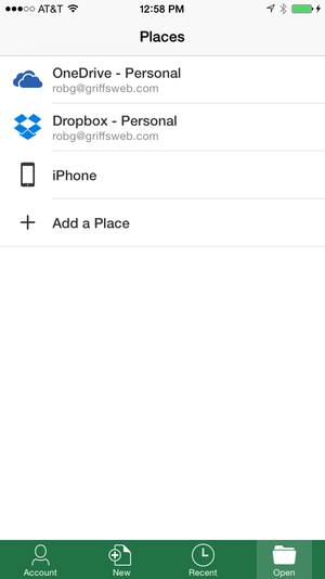 excel dropbox