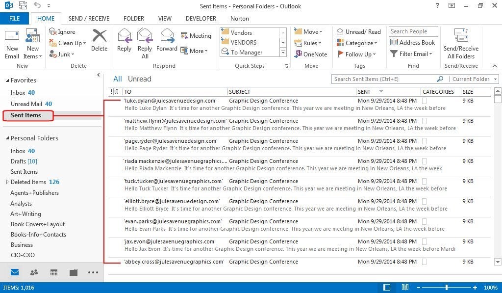 outlook bulk email