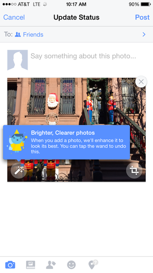 facebook auto enhance