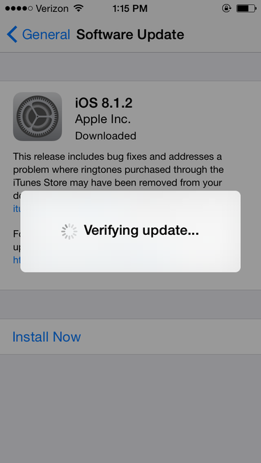 iOS 8.1.2 update, Apple