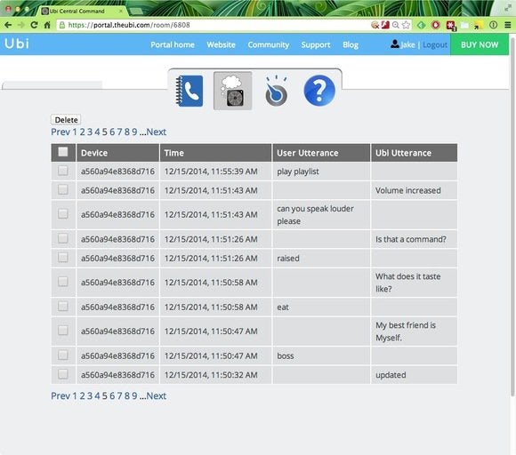 Ubi user interface