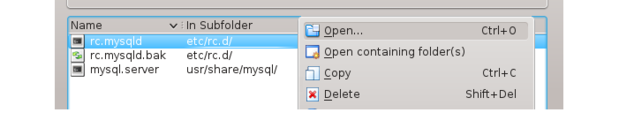 Open rc.mysqld for editing