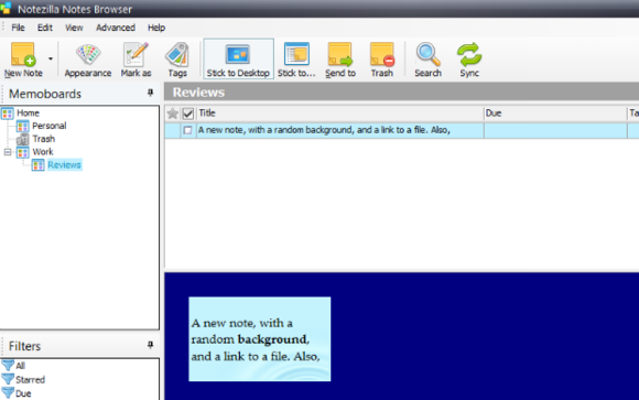 notezilla notes browser