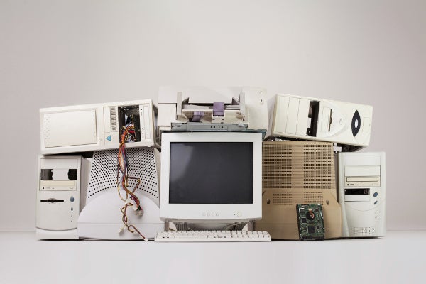 old pcs stock image