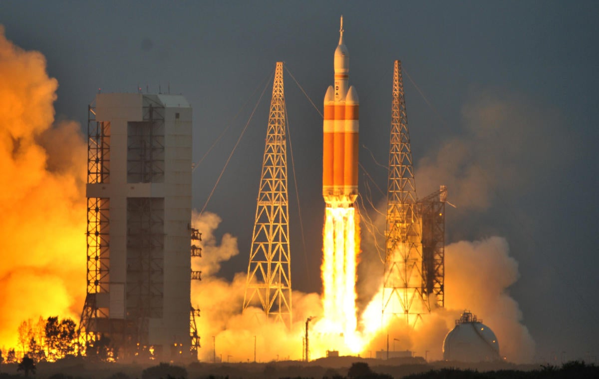 orion launch reuters rocket