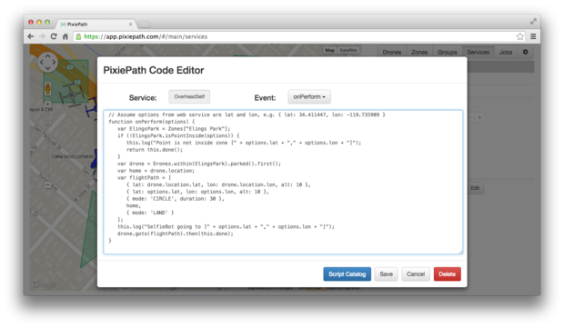 Pixiepath programming interface