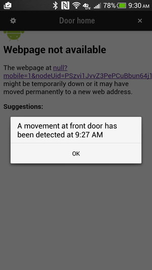 pocket mother error alert