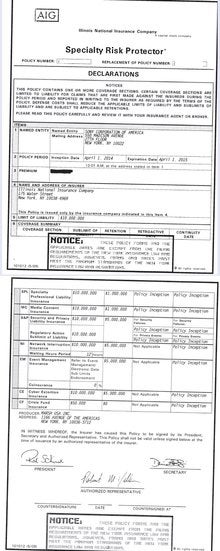 Sony Pictures AIG policy (Redacted)