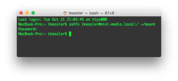terminal sshfs