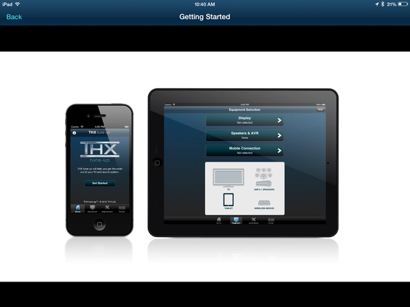 THX tune up open screen iOS