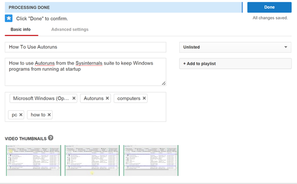 youtube processing