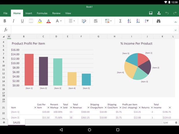 Microsoft Excel for Android Preview