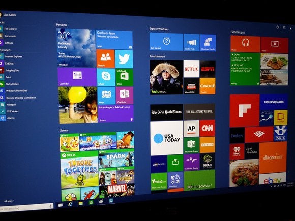 Windows 10 full screen start