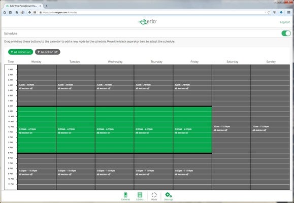 Arlo scheduling