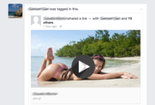 Malicious Facebook post