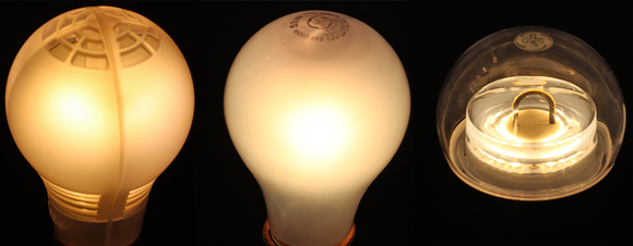 LED light bulbs compared to incandescent