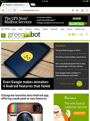 chrome ios scroll to top