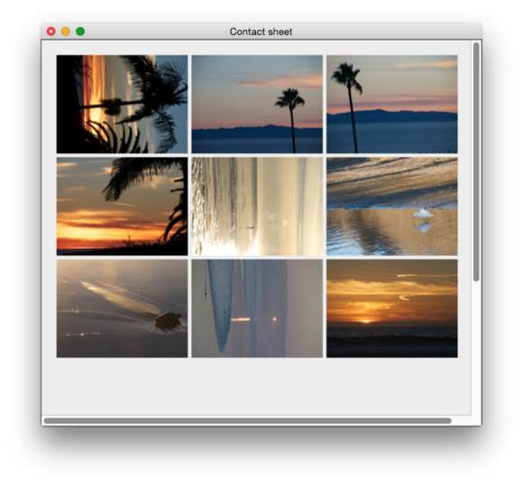 contact sheet