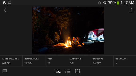 android adjust image lightroom