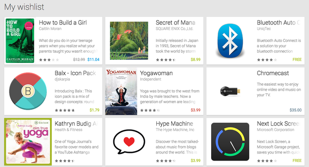 googleplaystore wishlist