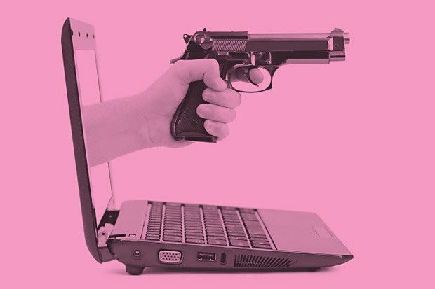 gun laptop ransom