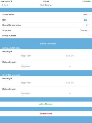 Insteon mobile app