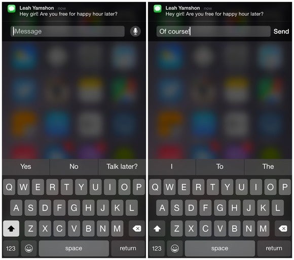 ios quick reply