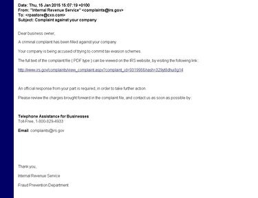 IRS Phishing Scam image 1