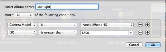 low light iphoto rule