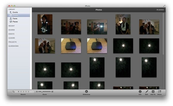 photos not showing up in iphoto library