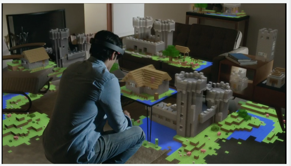 microsoft windows holographic 3d minecraft