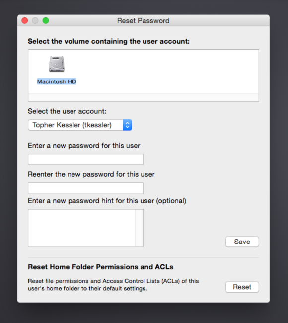 reset password for mac book pro+2017