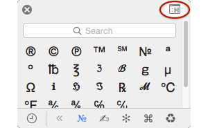 textedit characterchooser minimized