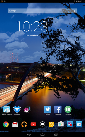 venue8 homescreen
