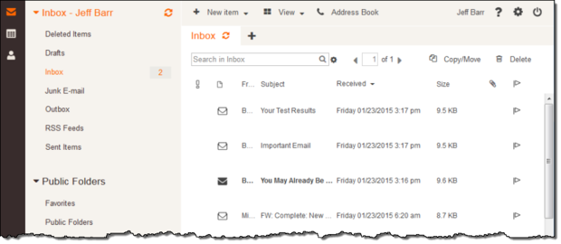 workmail inbox 1