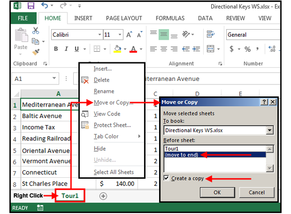move or copy spreadsheet