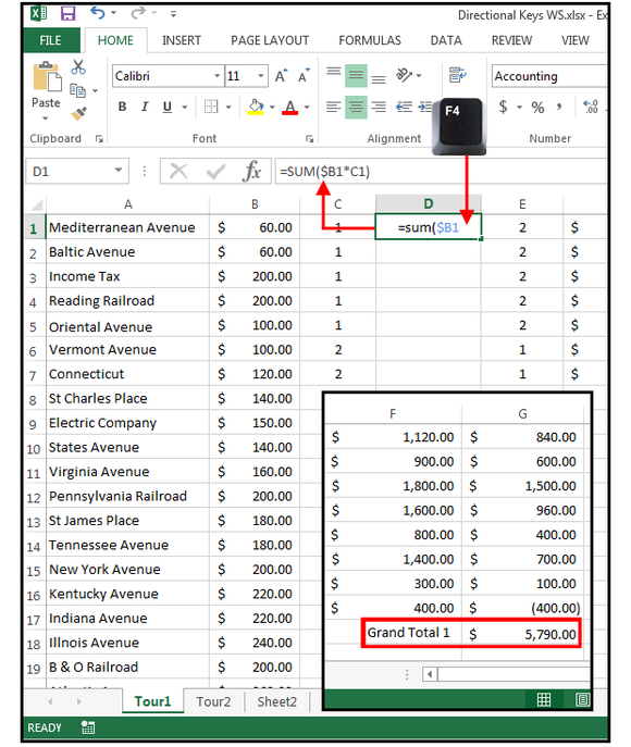 navigation in Excel macros