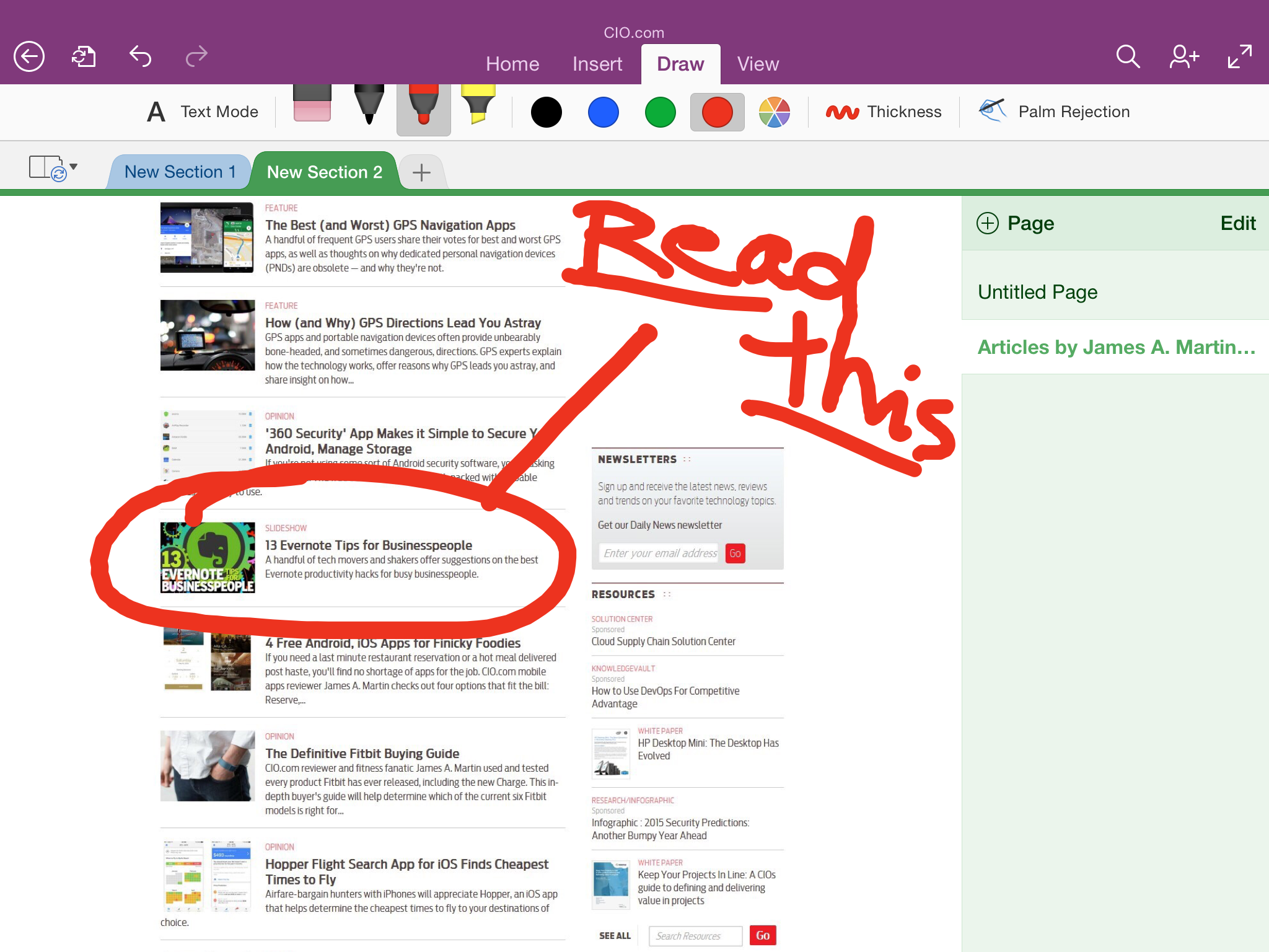 microsoft onenote for ipad