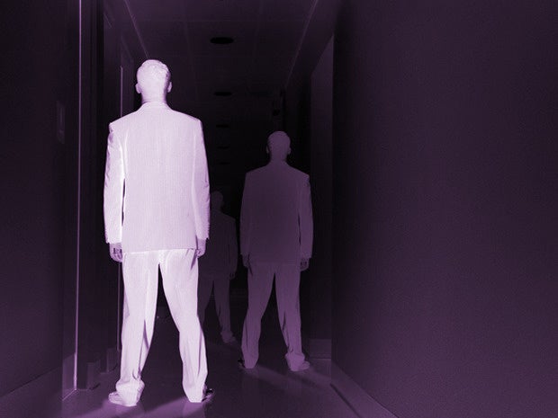 6 walk into office