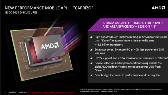 amd carrizo summary isscc