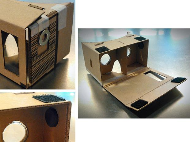 DIY Google Cardboard viewer - magnet switch and Velcro
