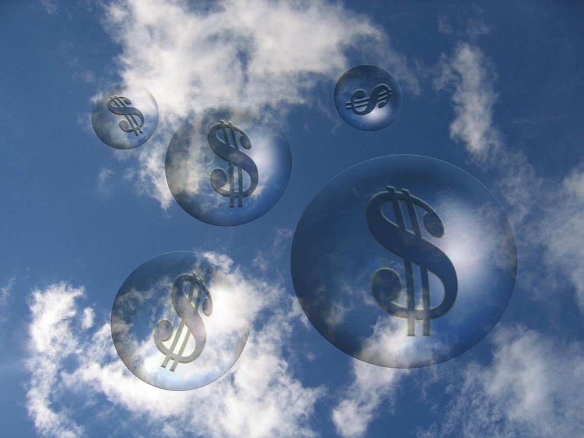 clouds money dollar signs
