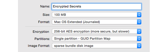 encryption sparse bundle options 580