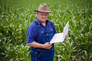 Farmer using computer 96681919